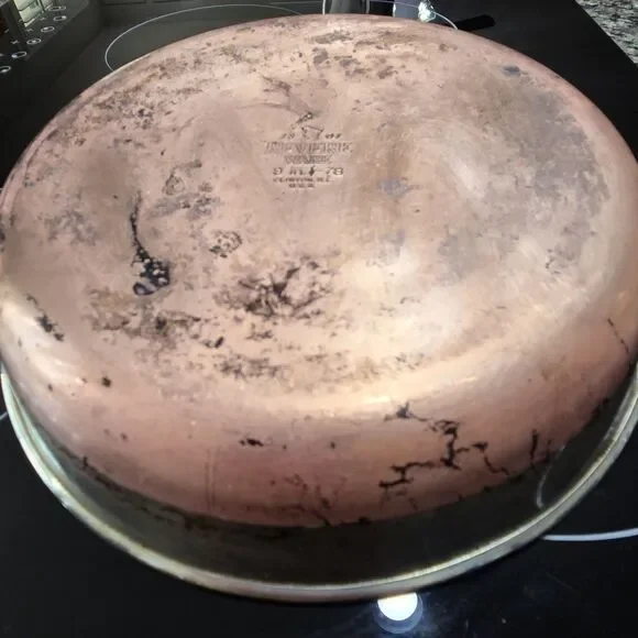 Vintage Revere Ware 1801 Copper Clad Bottom 9 Inch Skillet Frying Pan NO Lid - Picture 6 of 9